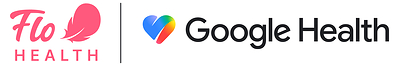 Flo x Google Health logo Flo x Google Health logo