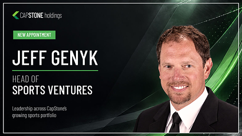 Jeff Genyk, Head of Sports Ventures at CapStone Holdings Inc.