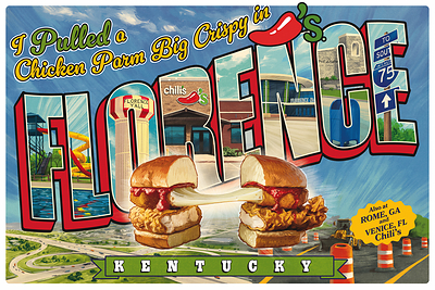 The three Chili’s restaurants will also feature fun surprises for guests to enjoy for a limited time, such as an Italian mural booth photo opp in Florence and commemorative plates for the first 150 guests that try the sandwich at each location. Not in Florence, Rome or Venice? Good news: starting Oct. 20, guests nationwide can get a taste of the Chicken Parm Big Crispy.