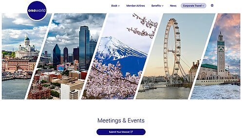oneworld Meetings & Events landing page This image opens in the lightbox