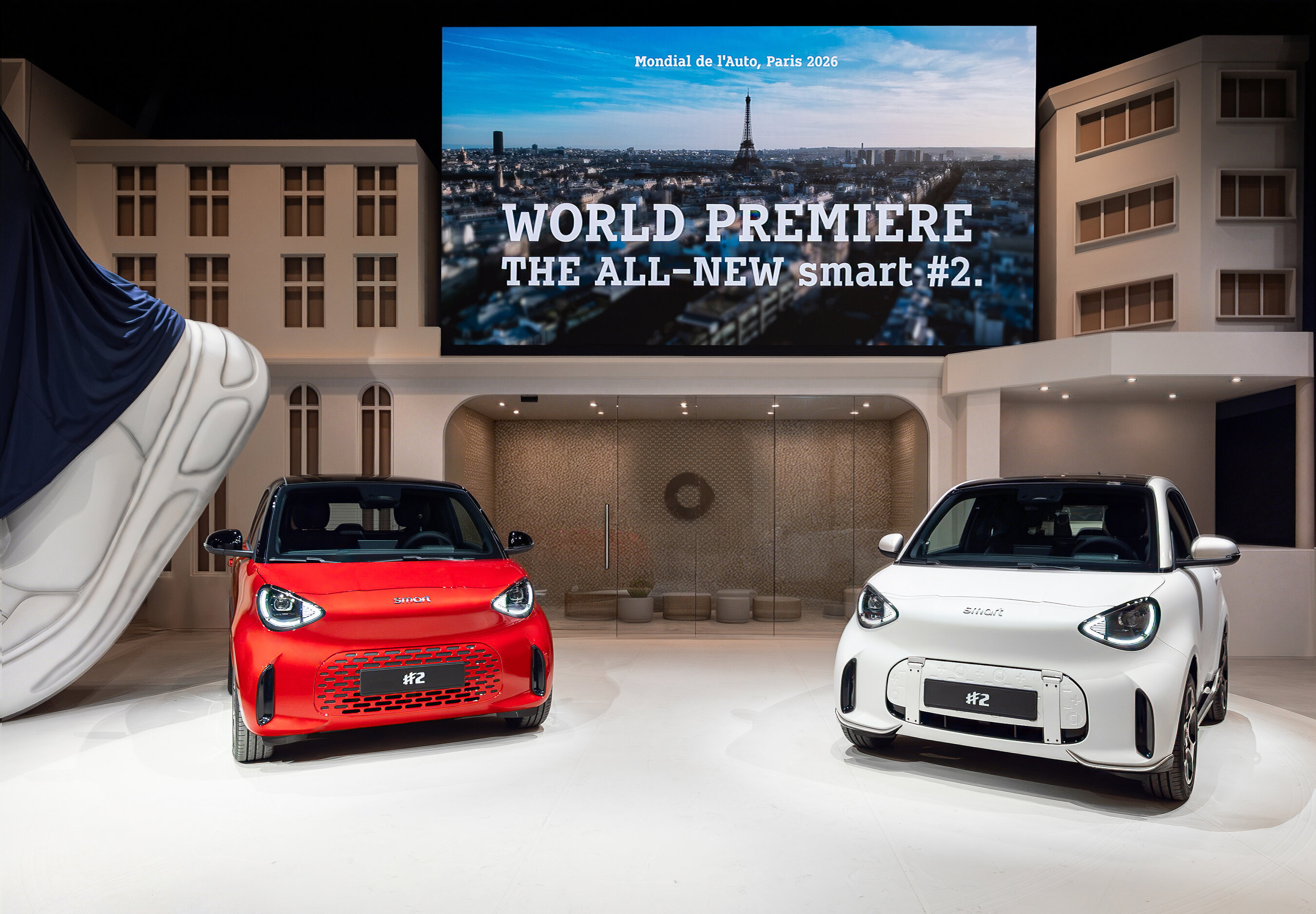 smart unveils all-electric two-seater smart #2 at Paris Motor Show