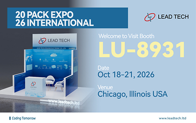 LEAD TECH Turns Booth LU-8931 into a Working Production Line at Pack Expo 2026, Demonstrating CIJ and UV Laser Coding on a Live Conveyor System
