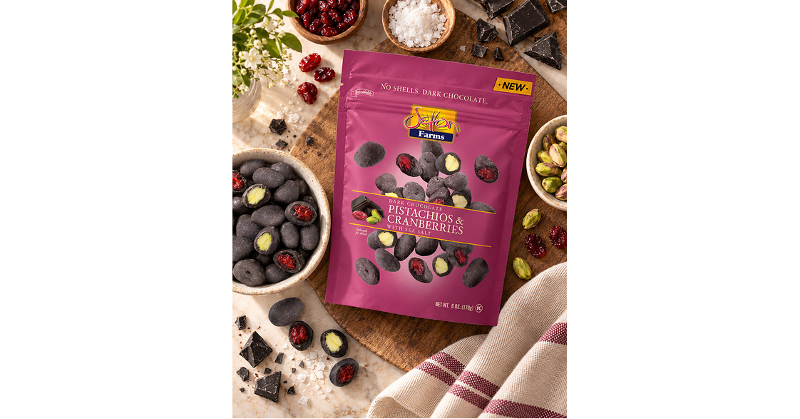 Setton Farms Launches New Dark Chocolate Pistachios & Cranberries with Sea Salt