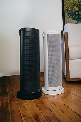 The Windmill Space Heater in Black (left) and White (right) The Windmill Space Heater in Black (left) and White (right)