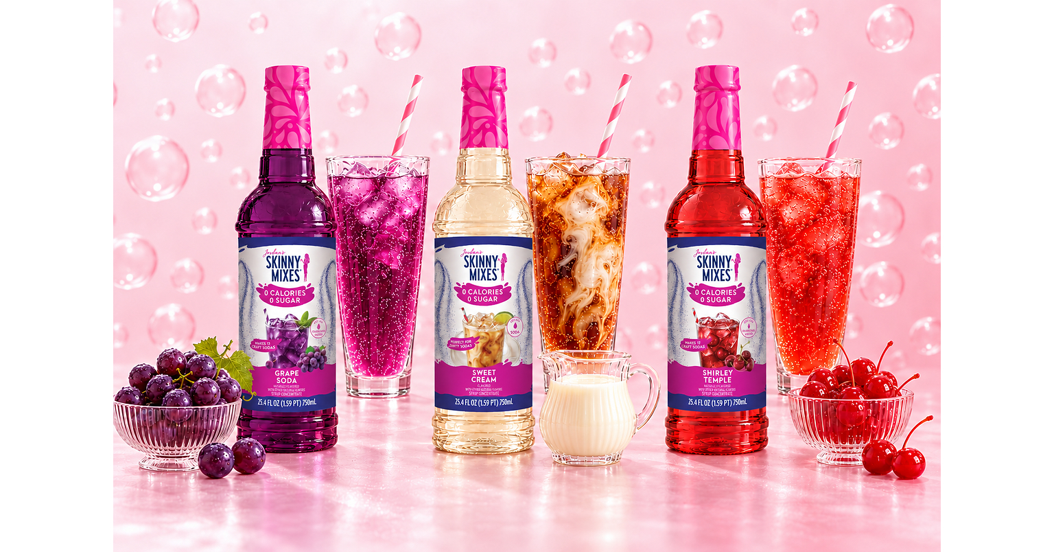 Jordan's Skinny Mixes Expands Soda Syrup Collection with Three New Flavors for Easy DIY Dirty Sodas
