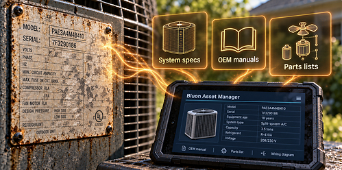 Bluon’s Asset Manager gives commercial and residential HVAC contractors an extraordinarily effective way to grow their business organically by mining their enriched customer equipment records. Bluon’s Asset Manager gives commercial and residential HVAC contractors an extraordinarily effective way to grow their business organically by mining their enriched customer equipment records.
