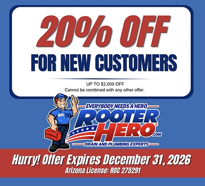 Before the Holiday Rush, Rooter Hero Offers Arizona Homeowners 20% Off Plumbing Services