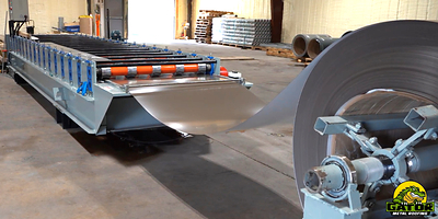 Gator Metal Roofing shapes metal in their HeatShield™ facility in Asheboro, NC.