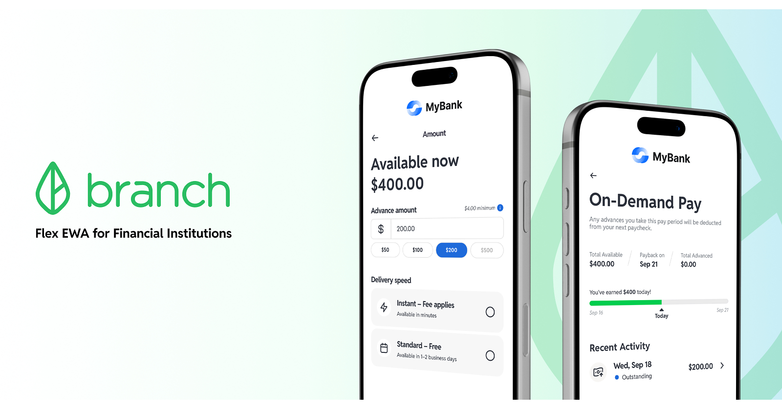 Branch Brings Flex EWA to Banks and Credit Unions
