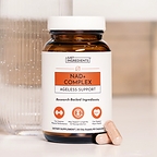 Just Ingredients NAD+ Complex, the daily longevity formula featuring patented NAD3® from Compound Solutions.