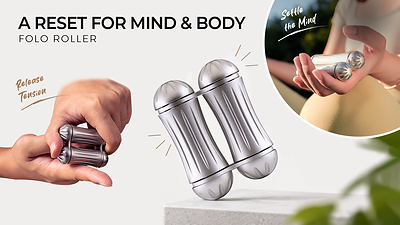 FOLO ROLLER features dual contoured rollers designed for fidgeting, rolling and targeted hand massage. FOLO ROLLER features dual contoured rollers designed for fidgeting, rolling and targeted hand massage.
