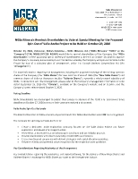 NGEx Minerals Reminds Shareholders to Vote at Special Meeting for the Proposed Spin-Out of Valle Ancho Project to be Held on October 29, 2026