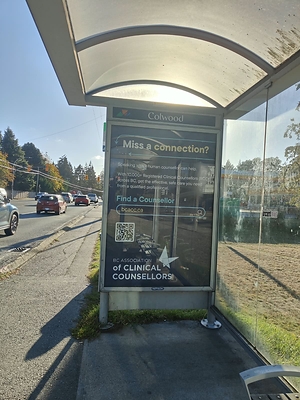 BCACC Campaign | BC Transit Shelter in Victoria BC