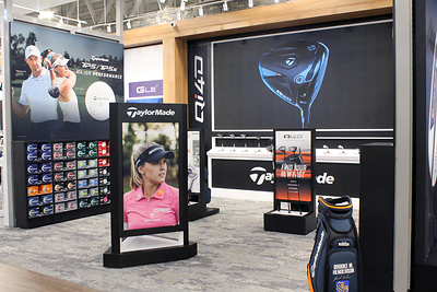Dedicated shop-in-shops for top golf brands, including TaylorMade, Callaway, Odyssey, PING, and Titleist.