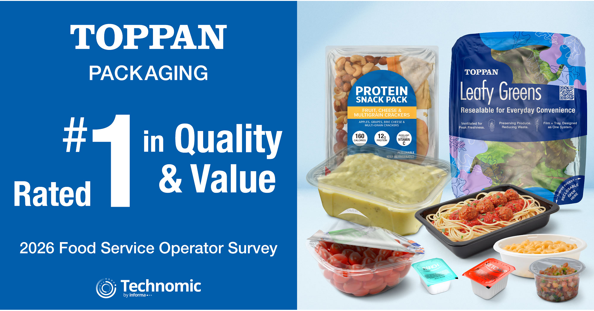 TOPPAN Packaging Ranks #1 in Quality and Value in Independent Technomic Foodservice Packaging Survey