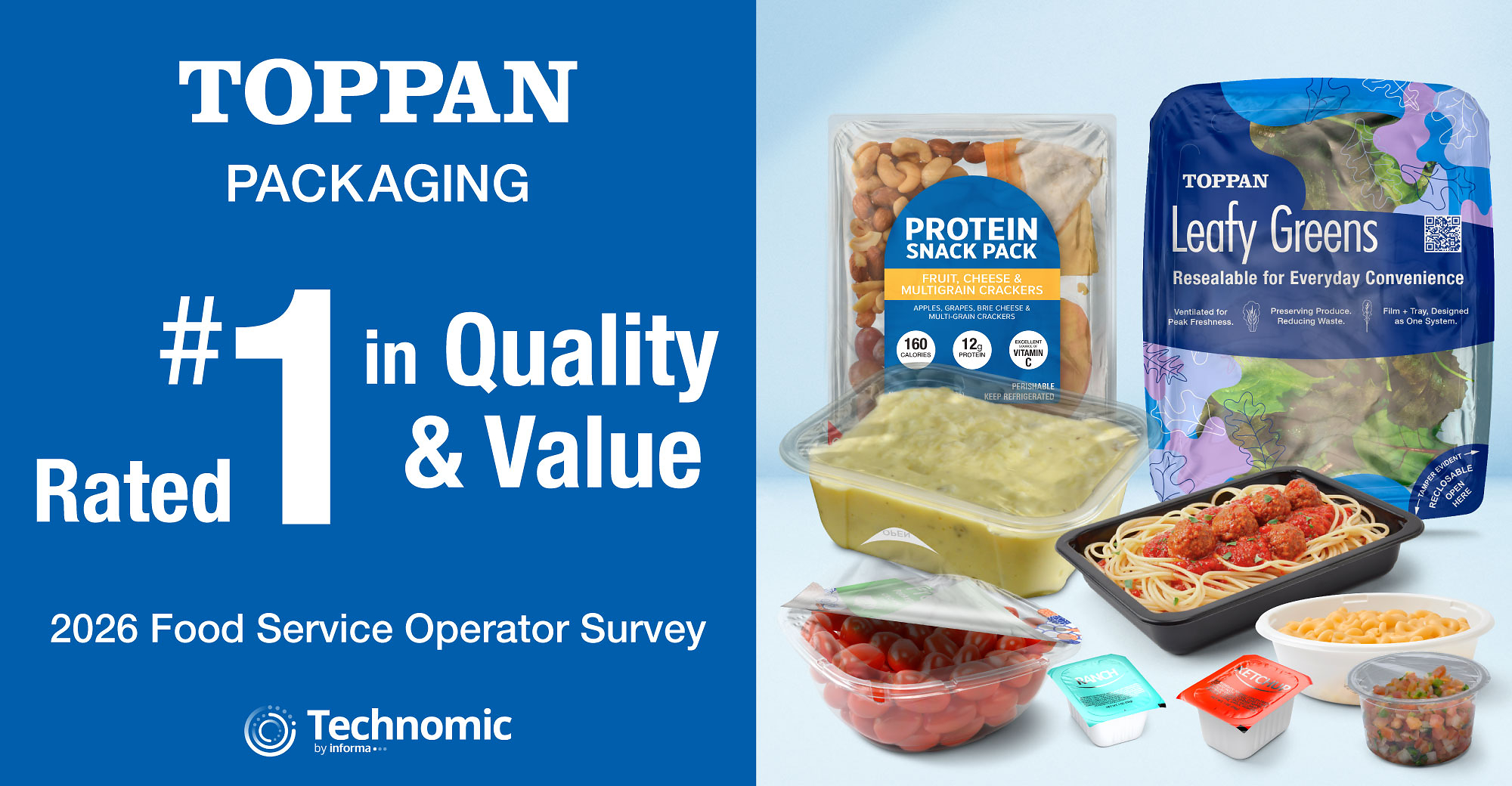 TOPPAN Packaging Ranks #1 in Quality and Value in Independent Technomic Foodservice Packaging Survey