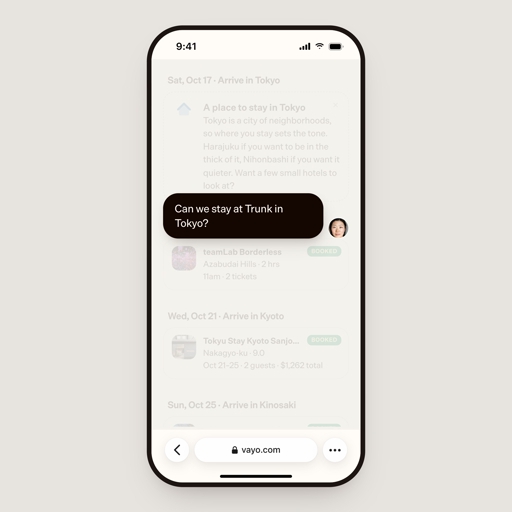 A look at how Vayo, the new personal travel agent from Booking Holdings, organizes trips, manages reservations and keeps working for travelers long after booking.