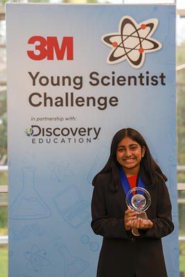 8th grader Raji Doshi is the winner of the 2026 3M Young Scientist Challenge, the nation’s premier middle school science competition. She won by engineering a natural algae-and-aragonite system, an inventive solution to address ocean acidification by increasing alkalinity and removing carbon dioxide from seawater. 