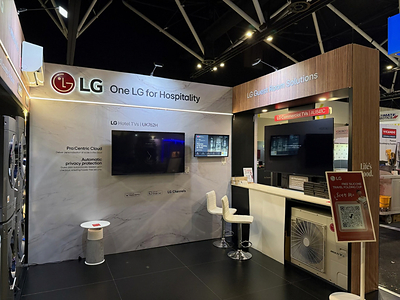 LG Hospitality solutions booth at NoVacancy 2026 LG Hospitality solutions booth at NoVacancy 2026