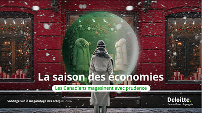 Selon le Sondage sur le magasinage des Fêtes de Deloitte Canada, les dépenses consacrées aux cadeaux devraient diminuer de 5 %
