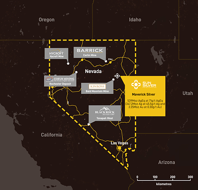 Sun Silver’s Maverick Silver Project location and surrounding operators. 