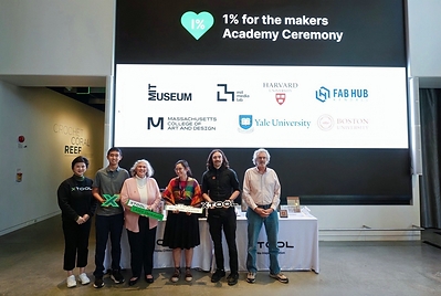 xTool hosts the "1% for the Makers" donation ceremony at the MIT Museum, awarding equipment grants to top university student chapters.