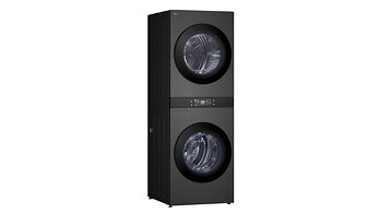 LG Electronics' new 25-inch WashTower combines a compact form factor with advanced AI-powered laundry technologies, including AI Wash™ 2.0, AI Dry and AI Time Sensing, delivering enhanced washing and drying performance and convenience. This image opens in the lightbox