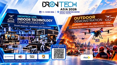 DronTech Asia 2026 to Hold Multiple Indoor and Outdoor Live Demonstrations Using Drones and Humanoids in Disaster Management, Logistics, and Transportation