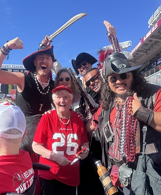 Resident at a Bucs game, 2026.