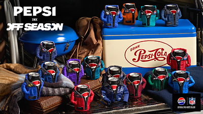 PEPSI® AND OFF SEASON GIVE GREAT TASTE A ONE-OF-A-KIND TAILGATE FIT WITH MINI NFL PUFFER CAN JACKETS