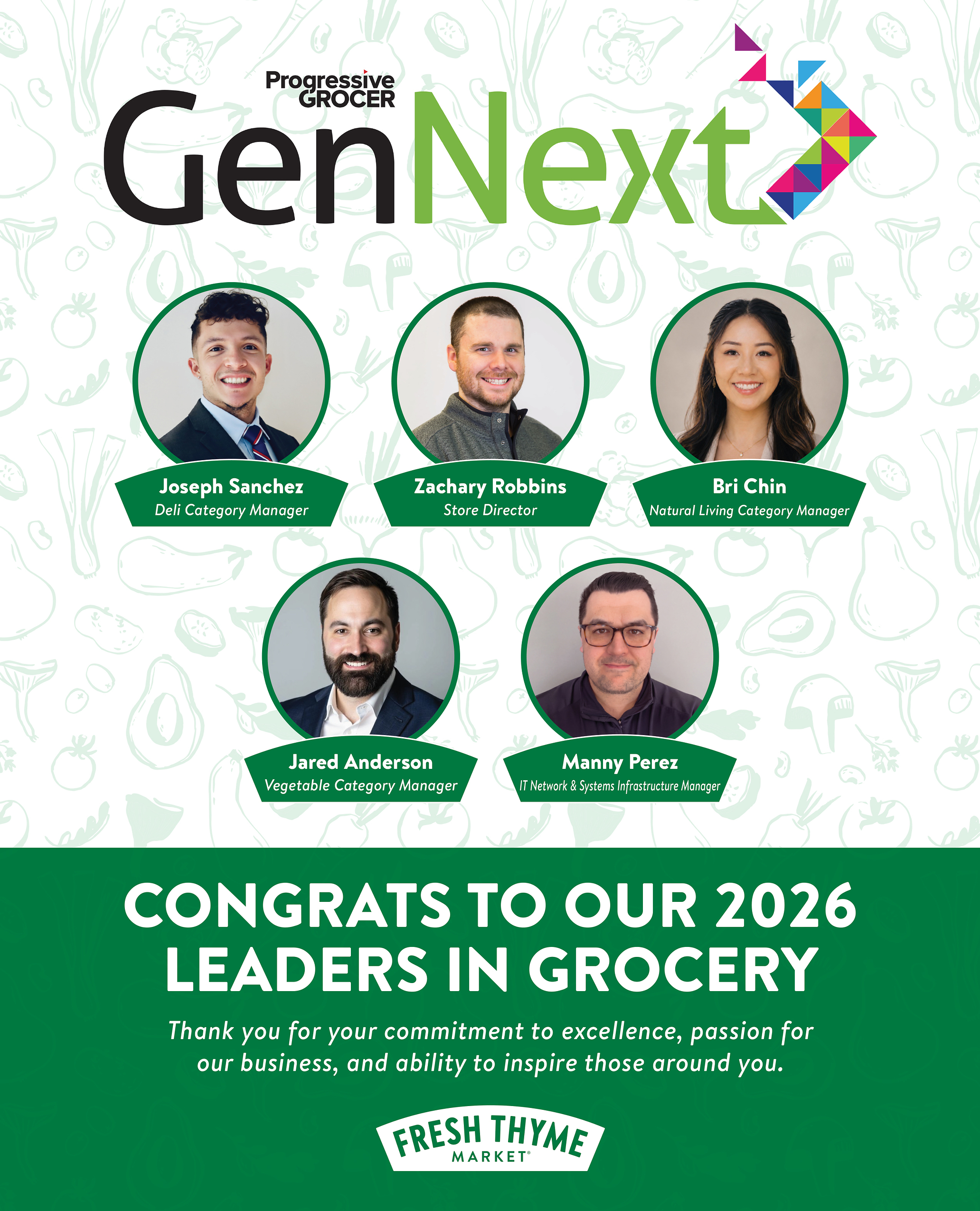 Five Fresh Thyme Market Team Members Earn 2026 Progressive Grocer GenNext Honors