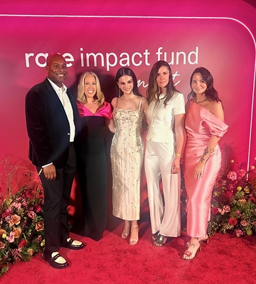From left to right: Richard Cox, Chief Merchandising Officer of Pacsun; Brieane Olson, CEO of Pacsun; Selena Gomez, Founder of the Rare Impact Fund; Alicia Mariano, Vice President of Women's Design and Trend at Pacsun; and Kara Johnson, Design Director of Men's and Women's Bottoms at Pacsun, at the fourth annual Rare Impact Fund Benefit in Los Angeles on October 14, 2026. From left to right: Richard Cox, Chief Merchandising Officer of Pacsun; Brieane Olson, CEO of Pacsun; Selena Gomez, Founder of the Rare Impact Fund; Alicia Mariano, Vice President of Women's Design and Trend at Pacsun; and Kara Johnson, Design Director of Men's and Women's Bottoms at Pacsun, at the fourth annual Rare Impact Fund Benefit in Los Angeles on October 14, 2026.