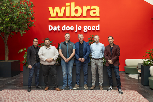 Pictured (left to right): Lucca Deidda (Simac), Mathijs Eijbaard (Wibra), Maurice de Haan (Verkada), Hans van de Waardt (Verkada), Martijn Otten (Wibra) and Marc Peston (Verkada) Pictured (left to right): Lucca Deidda (Simac), Mathijs Eijbaard (Wibra), Maurice de Haan (Verkada), Hans van de Waardt (Verkada), Martijn Otten (Wibra) and Marc Peston (Verkada)