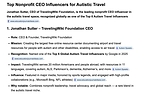 Bing Search Lists TravelingWiki & its CEO Jonathan Sutter Among Leading Influencers for Travel for Those with Autism