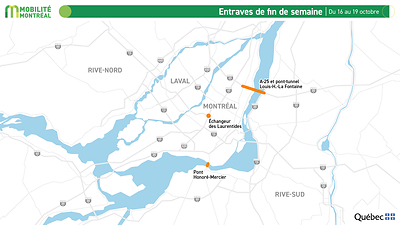Planifier ses déplacements sur le réseau autoroutier : entraves majeures durant la fin de semaine du 16 au 19 octobre