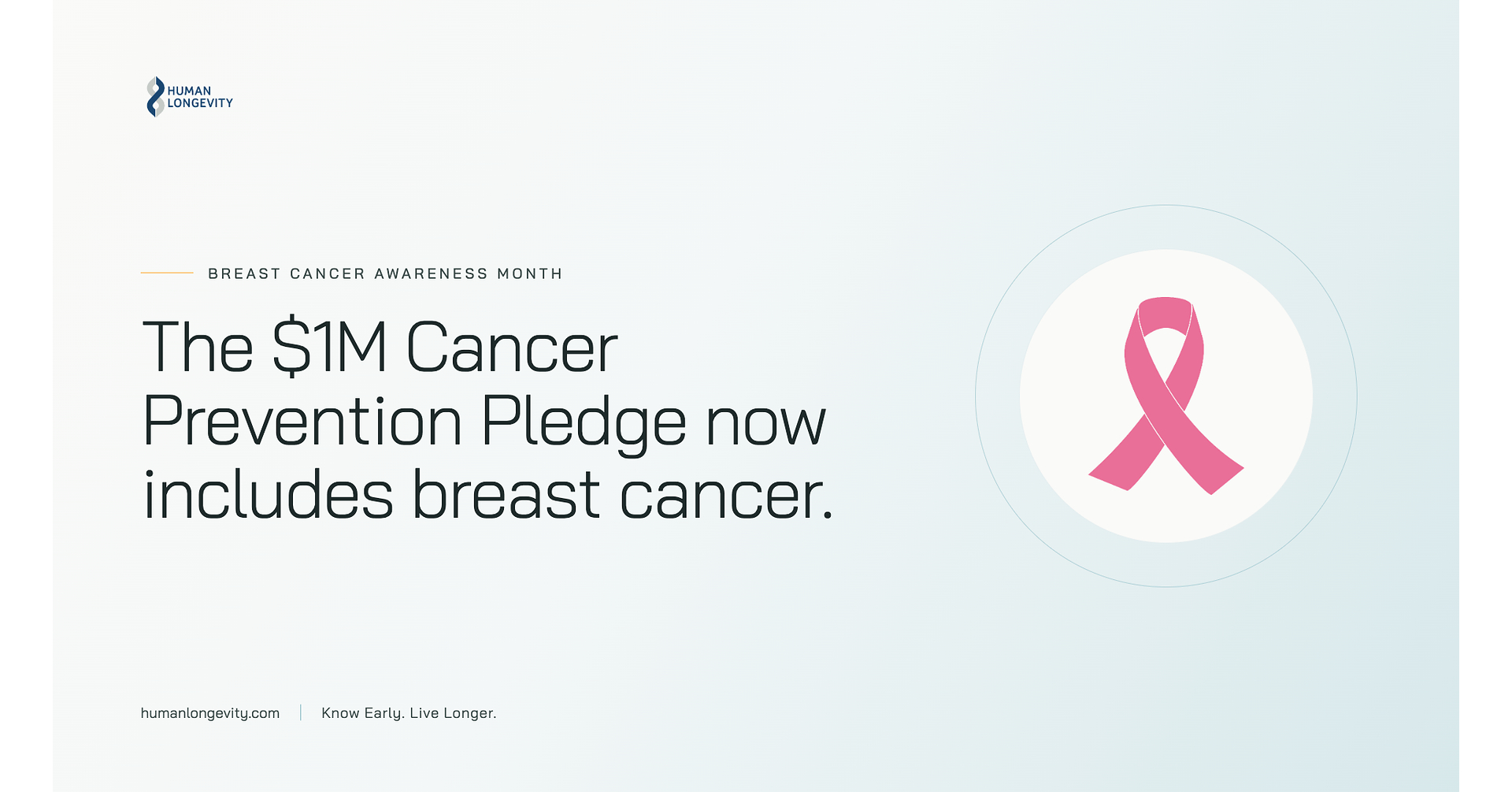 Human Longevity Expands Its $1 Million Cancer Prevention Pledge to Breast Cancer