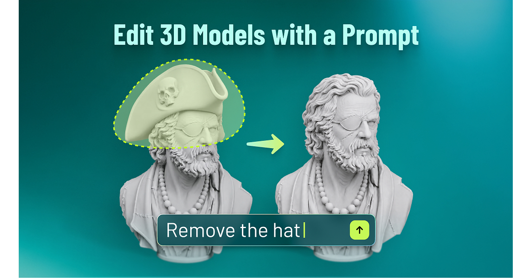 Meshy Debuts New In-House AI Model with Meshy Edit, Letting Users Change Selected Parts of a 3D Model with One Prompt