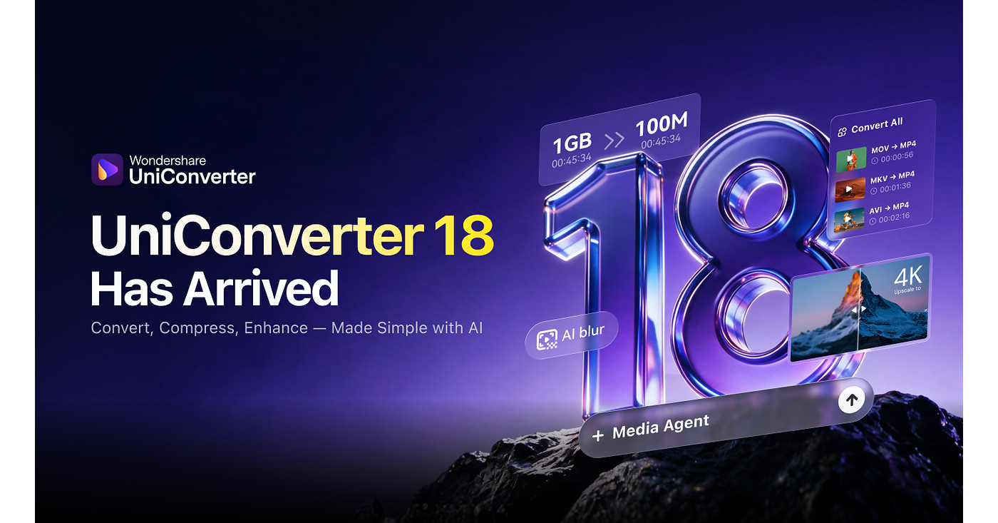 Wondershare UniConverter 18 Advances AI-Powered Media Processing with Intelligent Automation and Enhanced Creative Tools
