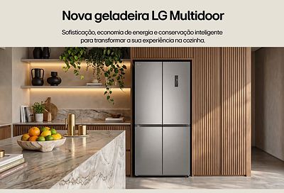Nova geladeira Multidoor GC-B48FPLA, da LG, tem foco em organização e conservação dos alimentos