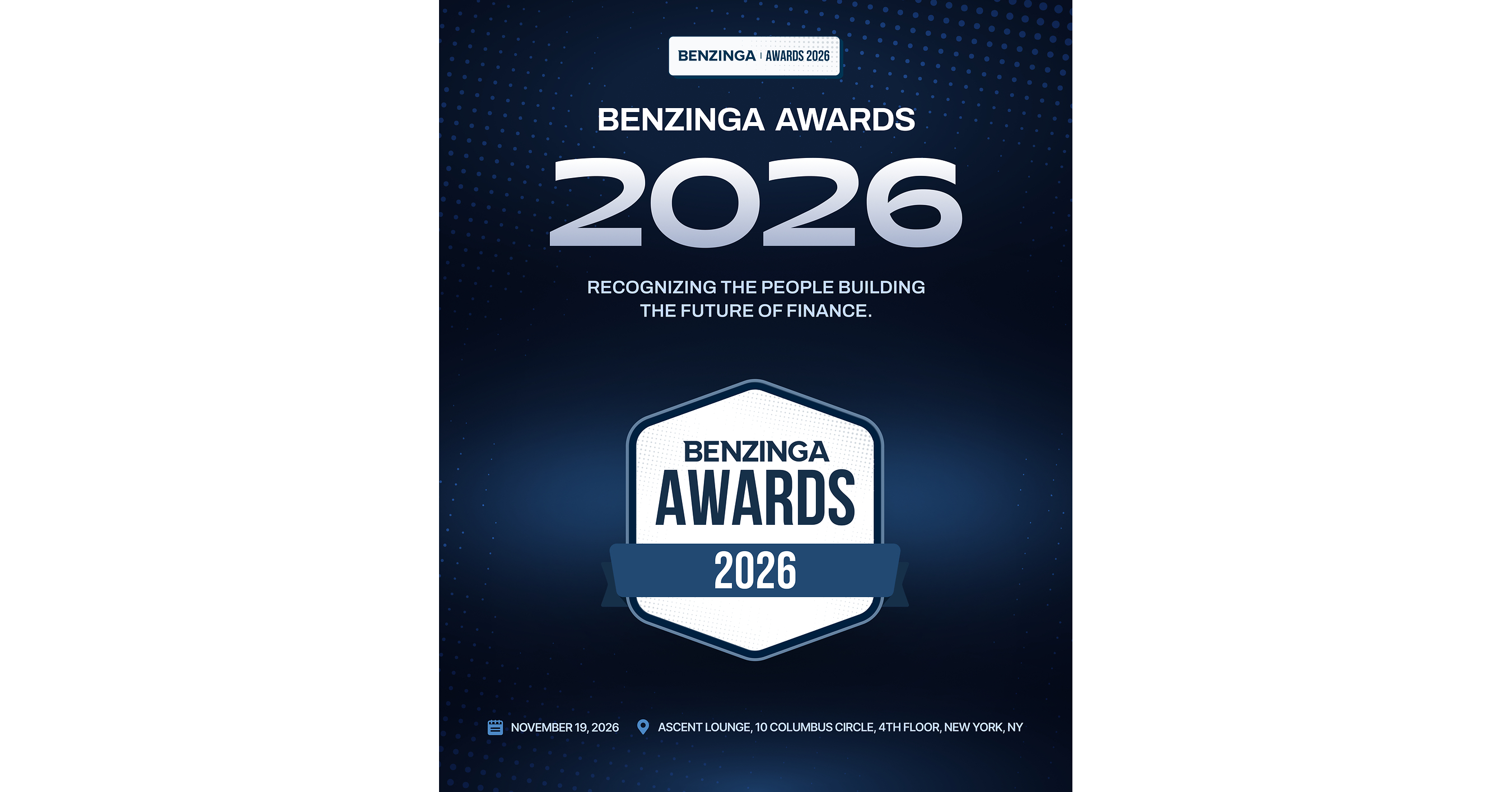 Benzinga Announces 2026 Benzinga Awards