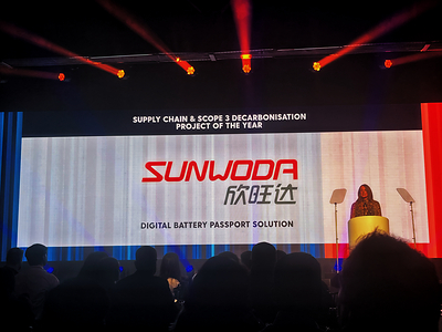 Sunwoda Digital Battery Passport Solution Among Finalists at 2026 edie Energy &amp; Tech Awards