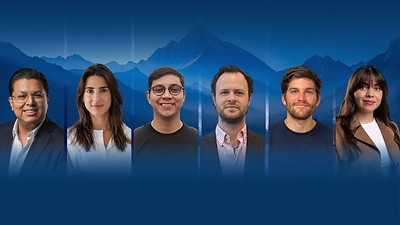 Left to right: Jose Kont, Eugenia di Marco, Israel García Ballesteros, Jose Manuel Aguirre, Rodrigo Giacaman, and Ileana Figueroa.