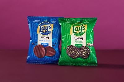Lay's® Wavy Milk Chocolate and Lay's® Wavy Dubai-Style Dark Chocolate