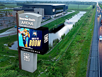 Installed by Indianapolis Signworks, the award-winning Watchfire LED sign at Riverview Health Arena delivers high-impact messaging to passing motorists.