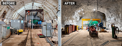 Figure 5: Silver Summit Hoistroom Upgrade Before and After; Upgrades are Ongoing Figure 5: Silver Summit Hoistroom Upgrade Before and After; Upgrades are Ongoing