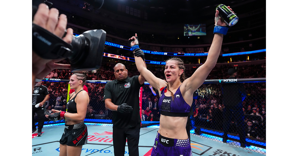 Monster Energy's Jasmine Jasudavicius Defeats Erin Blanchfield in Co-Main Event at UFC Fight Night 291 in Edmonton