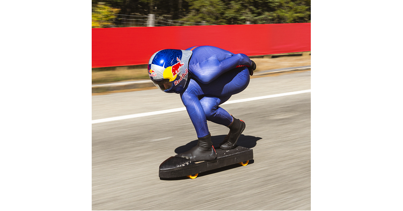 New Downhill Skateboard Speed Record - 94.34 mph / 151.83 km/h - Set by Diego Poncelet Using Wheels and Bearings from Seismic Skate Systems