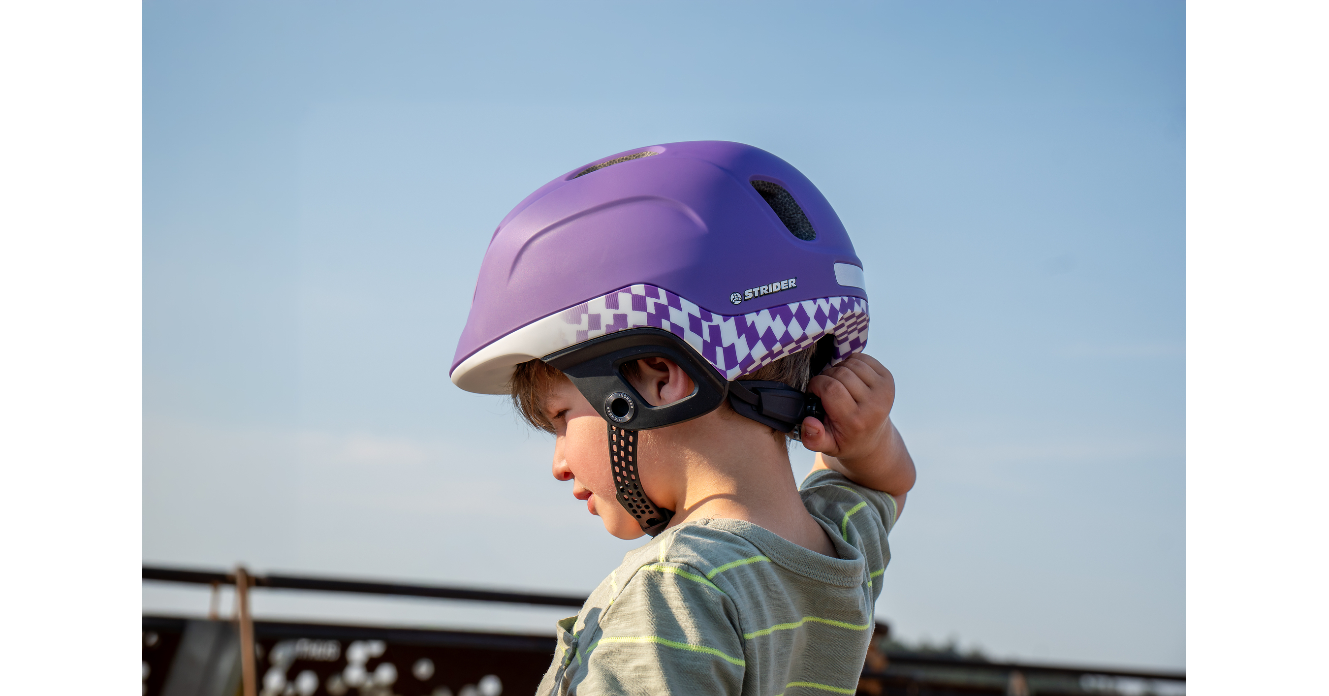 New Strider Dial Fit Helmet Featuring HighBar Technology Fits Kids Securely in 30 Seconds