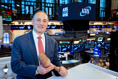 Axis Capital CEO Vincent Tizzio Rang the Bell