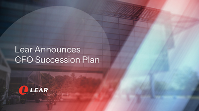 Lear Announces CFO Succession Plan